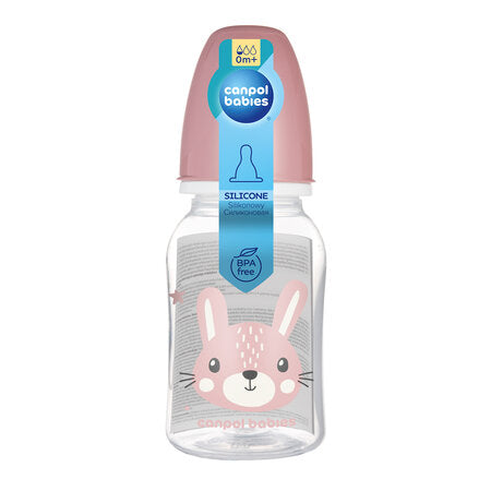 Canpol Babies Biberon Cu Gat Ingust 120ml Pp Cute Animals 11/851