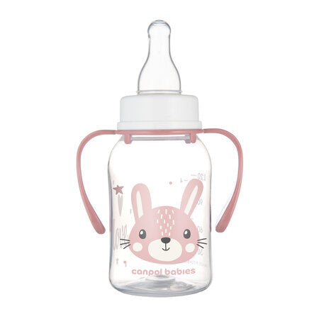 Canpol Babies Biberon cu gat ingust cu manere 120ml Pp Cute Animals 11/823_pin