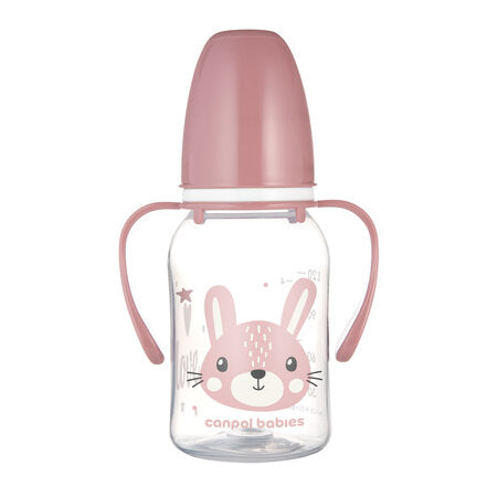 Canpol Babies Biberon cu gat ingust cu manere 120ml Pp Cute Animals 11/823_pin
