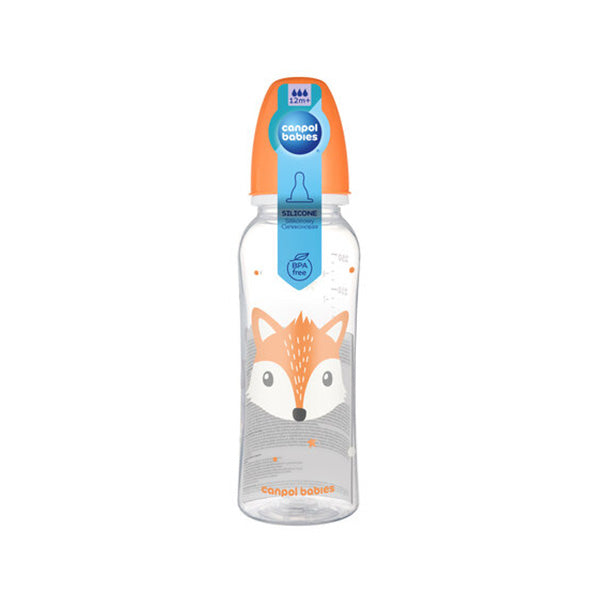 Canpol Babies Biberon Cu Gat Ingust 250ml Pp Cute Animals 11/841_ora