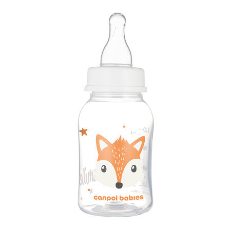 Canpol Babies Biberon Cu Gat Ingust 120ml Pp Cute Animals 11/851_ora