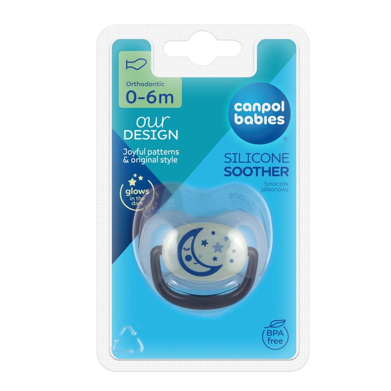 Canpol Babies Suzeta Orthodontica Din Silicon 0-6M 1Buc Night Dreams 22/500new