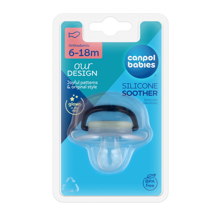 Canpol Babies Suzeta Orthodontica Din Silicon 6-18M, 1 Buc Night Dreams 22/501new