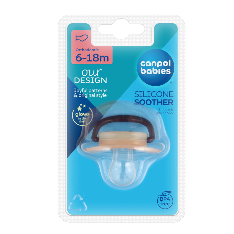 Canpol Babies Suzeta Orthodontica Din Silicon 6-18M, 1 Buc Night Dreams 22/501new