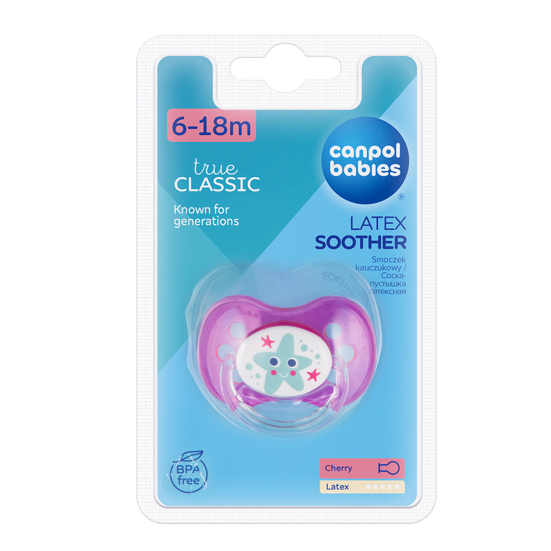 Canpol Babies Suzeta Cherry Din Latex 6-18 Luni Nature Love & Sea, 2 culori 22/607_new