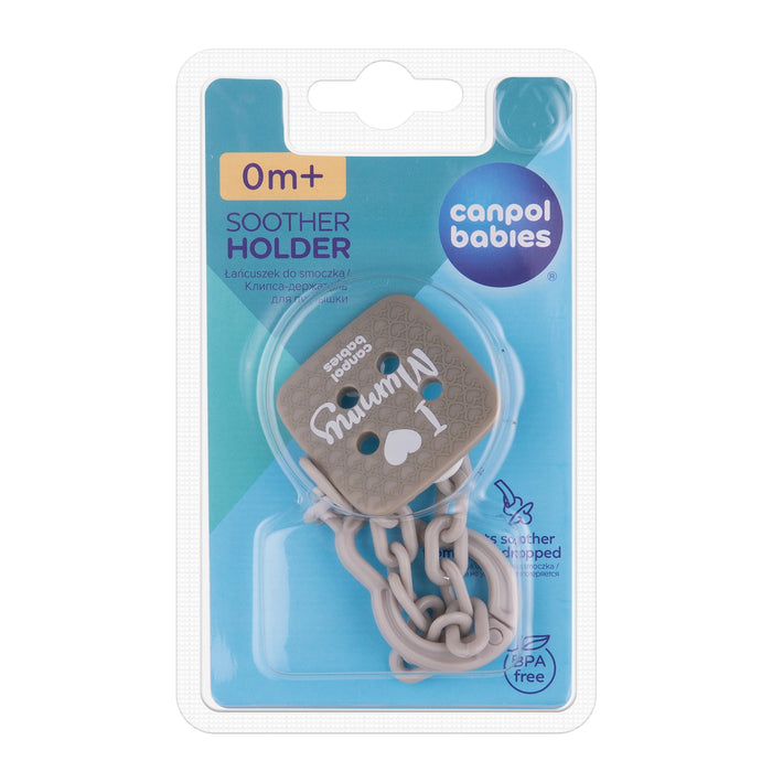 Lantisor Pentru Suzeta I Love Mummy - 2/434grey, Canpol babies