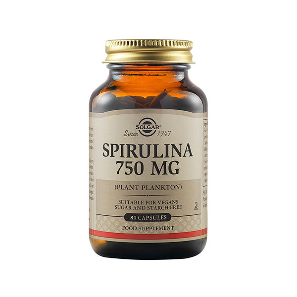 Solgar SPIRULINA 750 MG TABS 80S