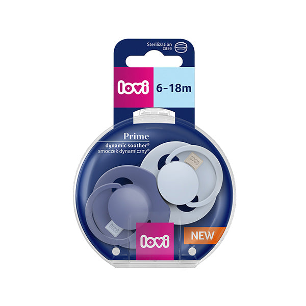 Suzeta silicon Dynamic PRIME Baby Blue/Blue, 6-18M 2 buc - 34/418, LOVI