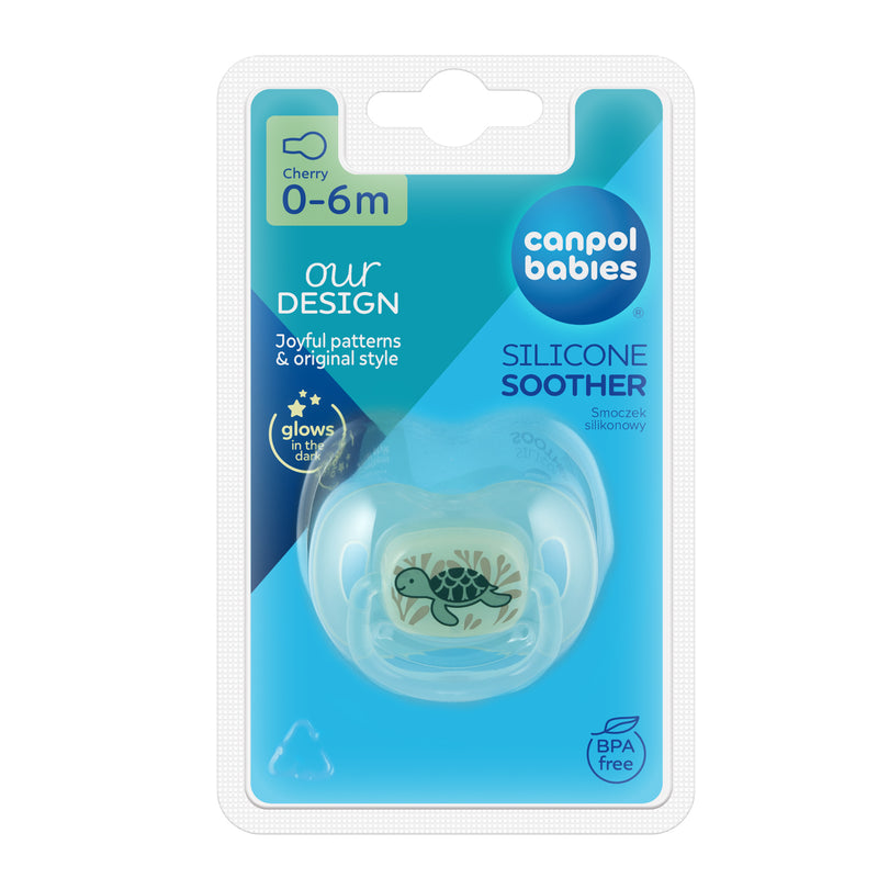 Suzeta rotunda din silicon 0-6M LOVE and SEA, 1buc 34/900_blu