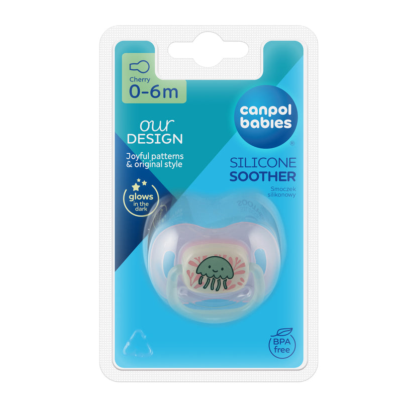 Suzeta rotunda din silicon 0-6M LOVE and SEA, 1buc 34/900_pin