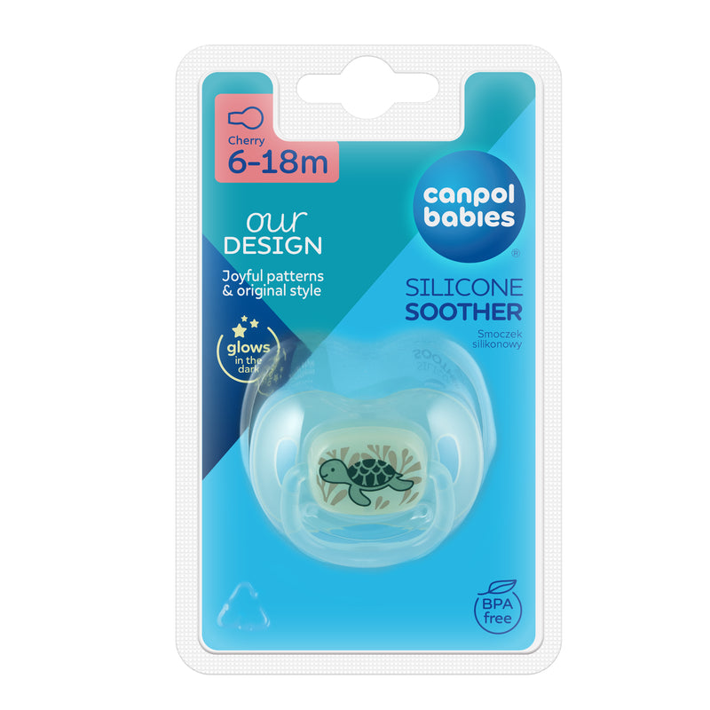 Suzeta rotunda din silicon 6-18M LOVE and SEA, 1buc 34/901_blu