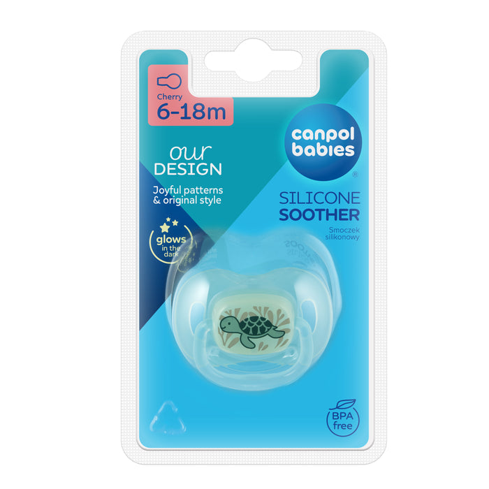 Suzeta rotunda din silicon 6-18M LOVE and SEA, 1buc 34/901_blu