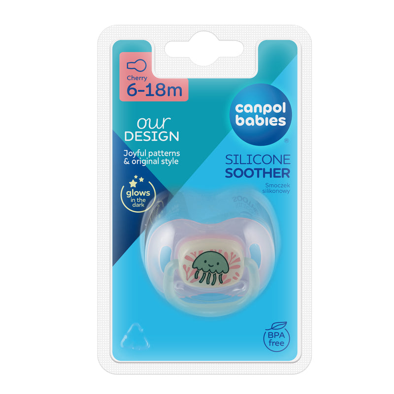 Suzeta rotunda din silicon 6-18M LOVE and SEA, 1buc 34/901_pin