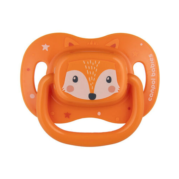 Canpol Babies Suzeta Simetrică Din Silicon 0-6 Luni 1 Buc, Cute Animals orange 34/924_ora
