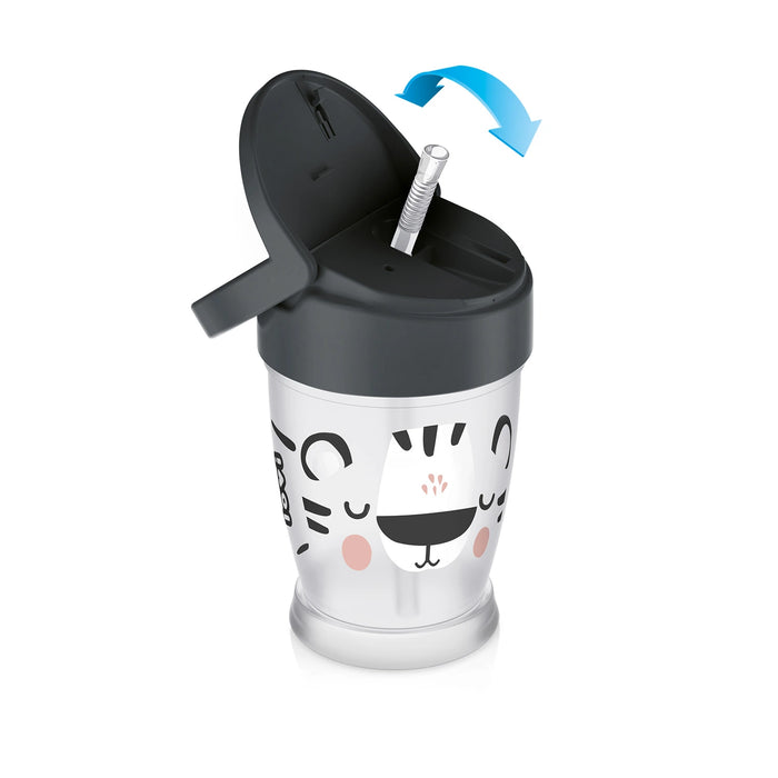 Cana Mea cu Pai Junior 250ml Salt&Pepper - 35/356, Lovi