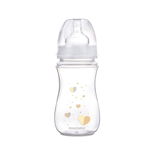 Canpol Babies Biberon Anticolic Gat Larg 240Ml Easy Start -Newborn -Inima 35/217_bei