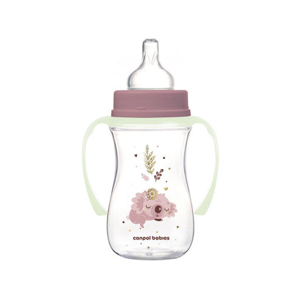 Canpol Babies Biberon Anticolic Gat Larg 240Ml Pp Easy Start Sleepy Koala cu manere fosforescente 35/237_pin