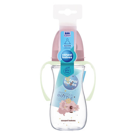 Canpol Babies Biberon Anticolic Gat Larg 300Ml Pp Easy Start Sleepy Koala cu manere fosforescente 35/238_pin