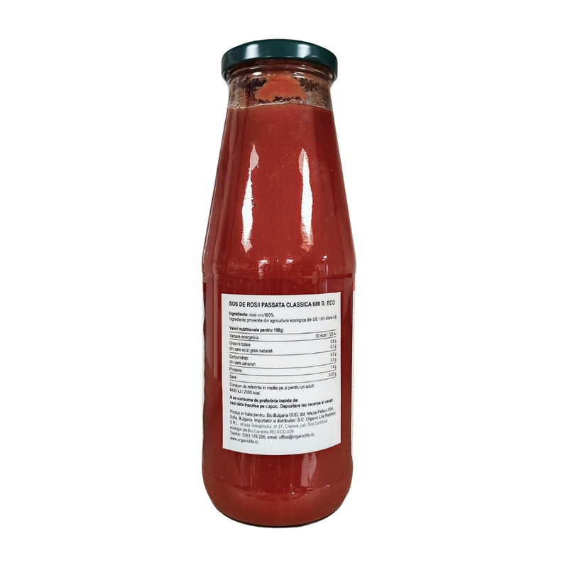 Sos de rosii passata classica 680G, ECO