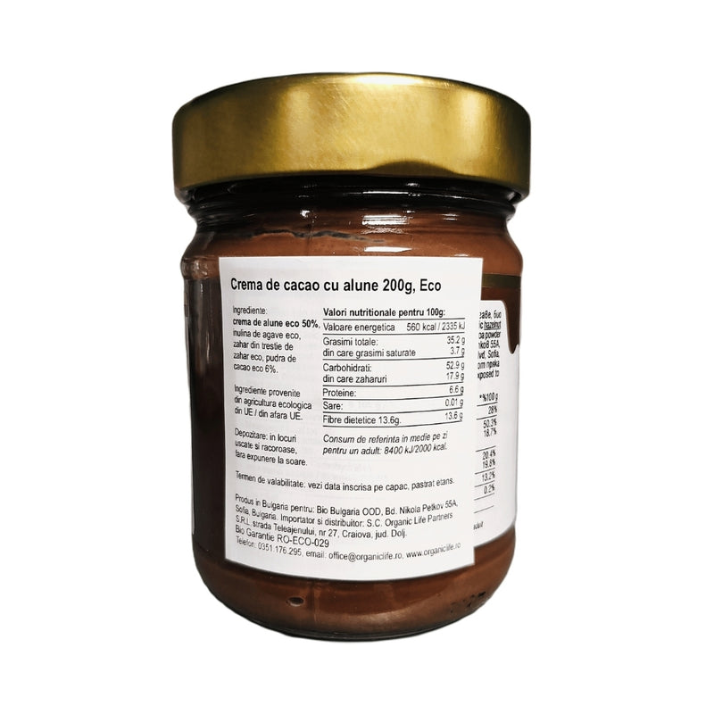 Crema de cacao cu alune 200G, ECO
