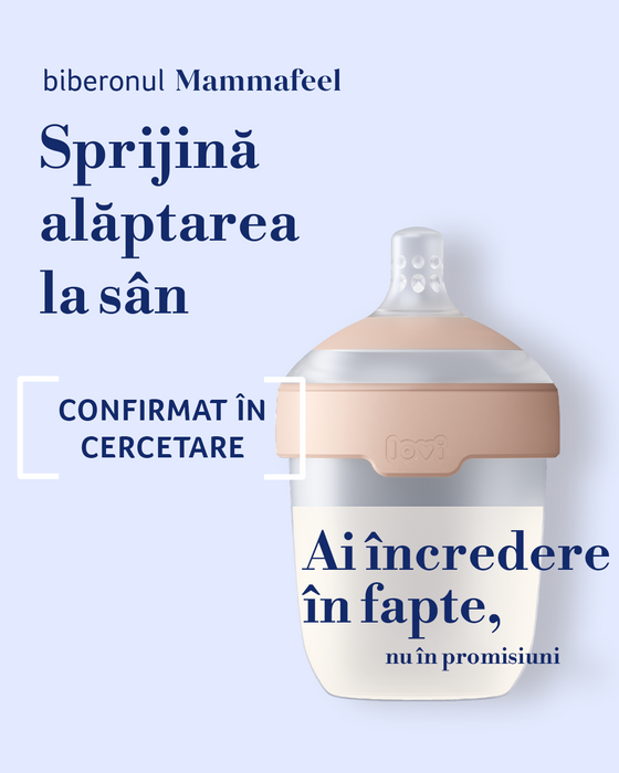 Biberon Mammafeel cu tetina anti-colic 250 ml 21/596, LOVI