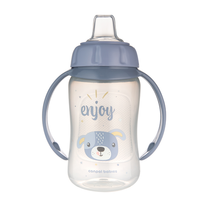 Canpol Babies Cana Antrenament Silicon 320 ml Cute Animals-Dog 56/512_Blu