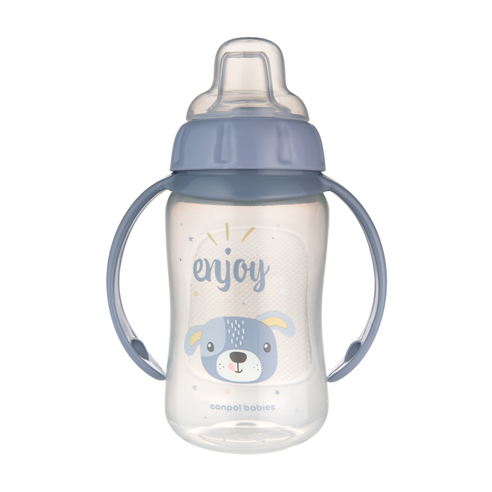 Canpol Babies Cana Antrenament Silicon 320 ml Cute Animals-Dog 56/512_Blu