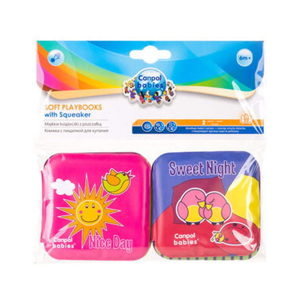 Canpol Babies Carte Activități cu Scârțâit - Day & Night 74/014 (2 bucăți)