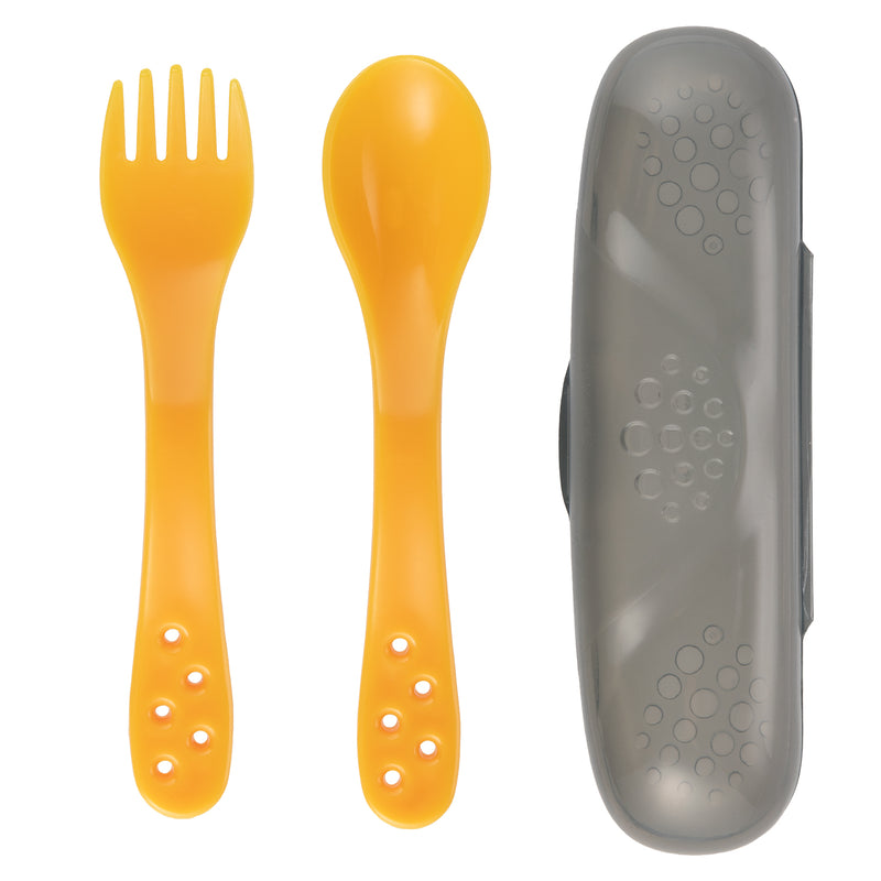 Canpol Babies Set de Calatorie Lingurita Si Furculita 74/019_yel