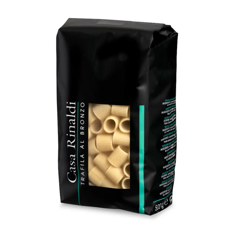 Casa Rinaldi Paste Mezze Maniche din grau dur, trefilate in bronz 500g