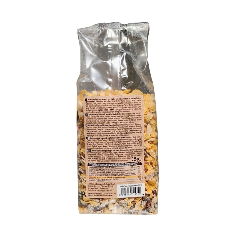 Probios Bio Musli Crocant Cu Fructe, Fără gluten 325G
