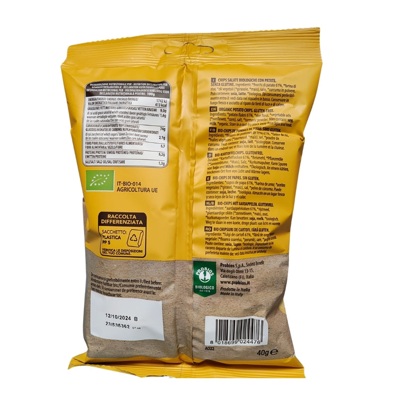 Probios Bio Chipsuri de Cartofi, Fără gluten 40G