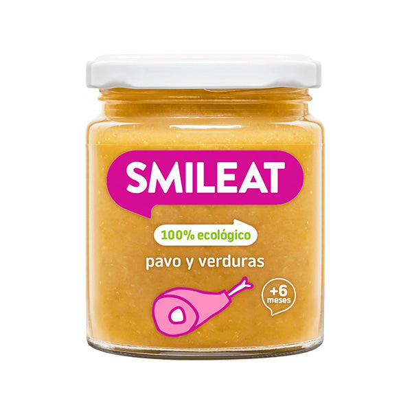 Smileat Piure de legume cu curcan si ulei masline 230g, +6 luni, Eco