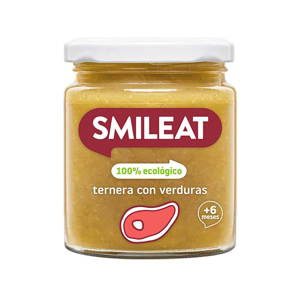 Smileat Piure de legume cu vitel si ulei masline 230g, +6 luni, Eco