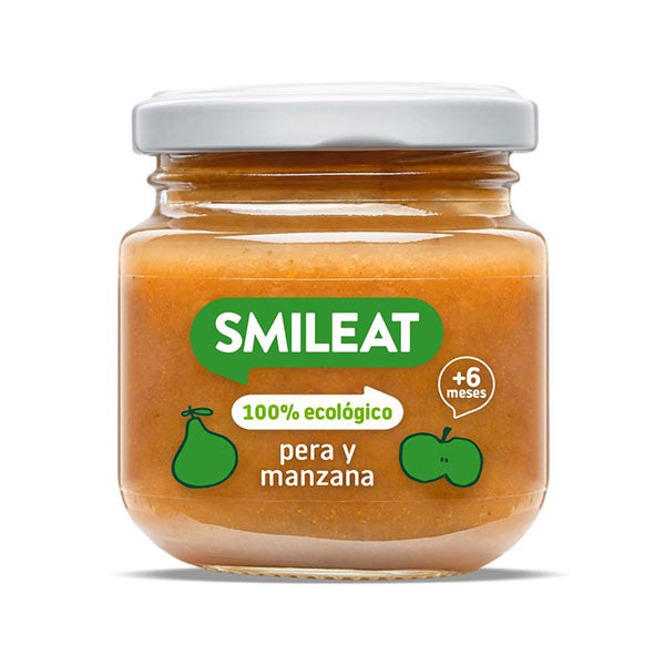 Smileat Piure din pere si mere 130g, +6 luni, Eco