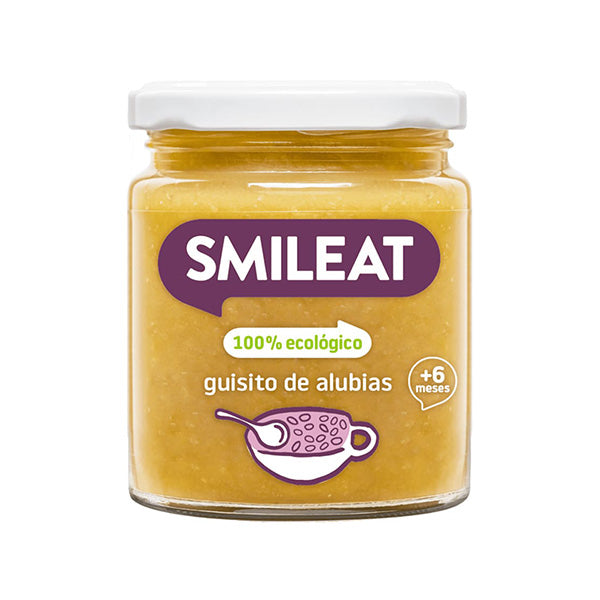 Smileat Piure de legume cu fasole alba, vitel si ulei masline 230g, +6 luni, Eco