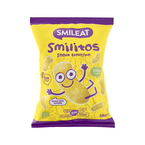 Smileat Pufuleti Smilitos cu ulei de masline 38g, +8 luni, Eco