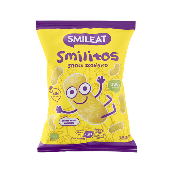 Smileat Pufuleti Smilitos cu ulei de masline 38g, +6 luni, Eco