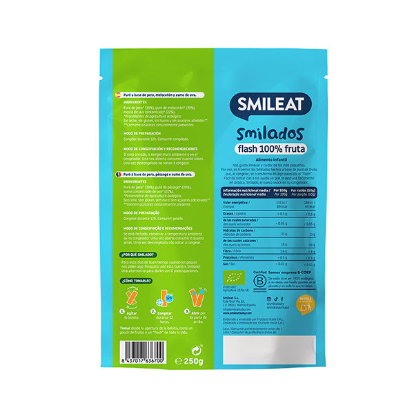 Smileat Inghetata de piersici si pere 250g, +6 luni, Eco