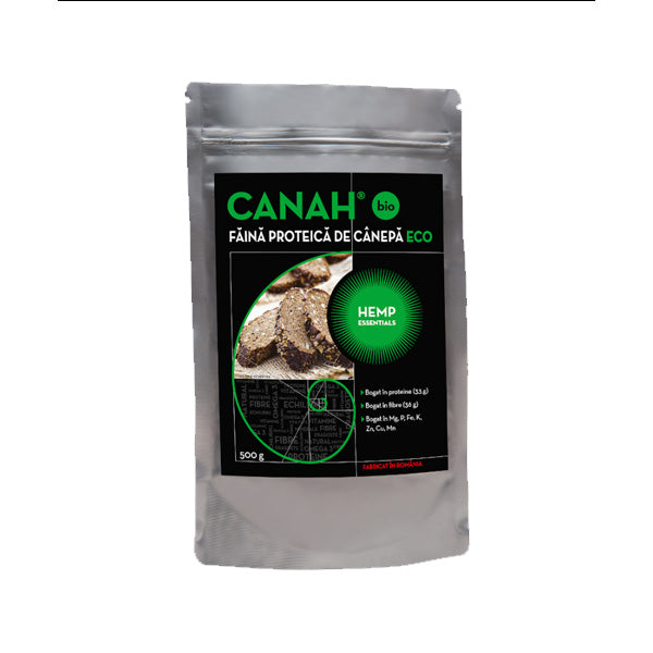 Canah Hemp Essentials Faina Proteica De Canepa 500 G, Eco