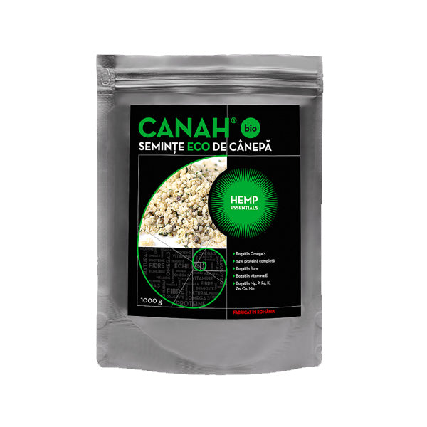 Canah Hemp Essentials Seminte Eco Decorticate De Canepa Bio 1000 G, Eco