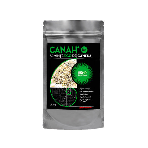 Canah Hemp Essentials Seminte Eco Decorticate De Canepa 300 G, Eco