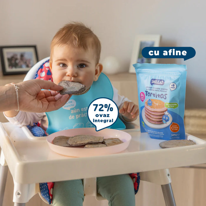 Smileat Cereale cu ovaz integral si afine pentru clatite 125 g +8 luni Eco