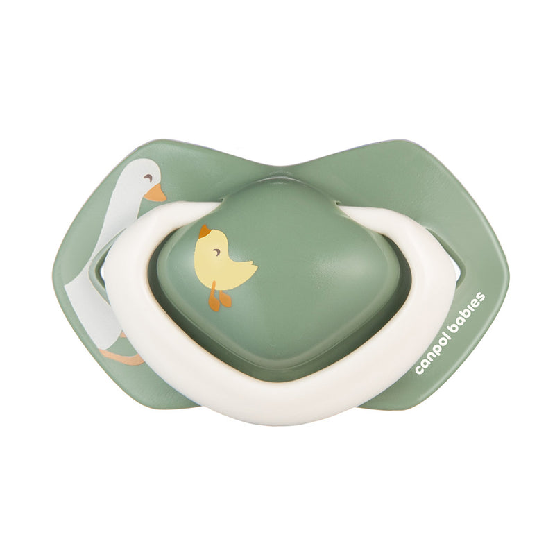 Canpol Babies Suzeta simetrica din silicon +18m Goose 2 Pcs 22/669