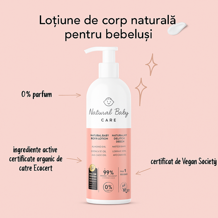 Lotiune de Corp Naturala pentru bebelusi, 200 ml
