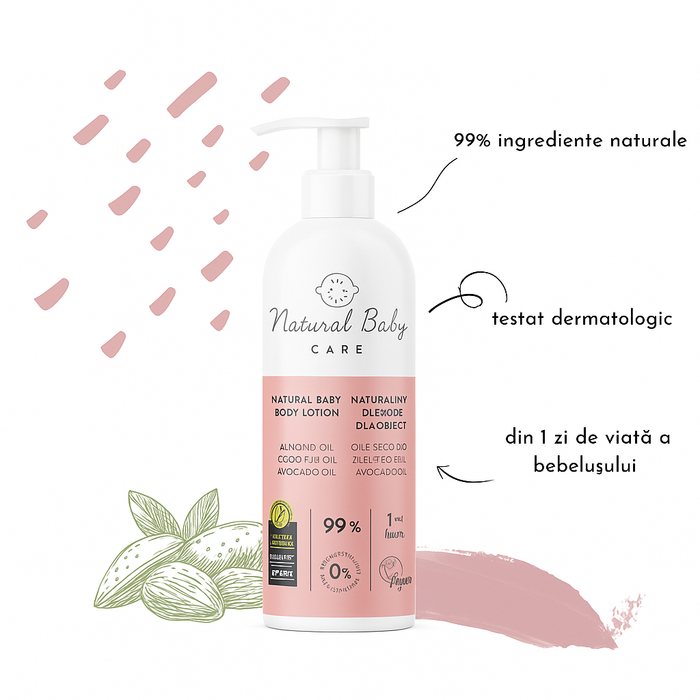Lotiune de Corp Naturala pentru bebelusi, 200 ml