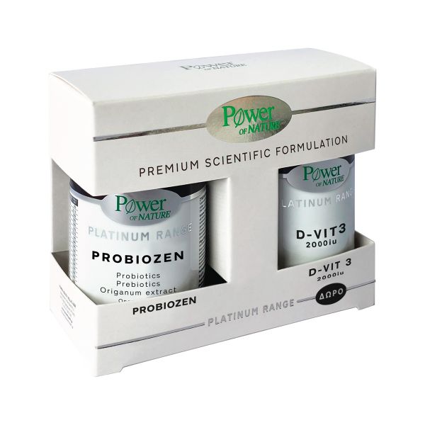 Power of Nature Platinum Combo Pack PROBIOZEN 15s ,CAPS + VITAMINA D3 2000iu 20s