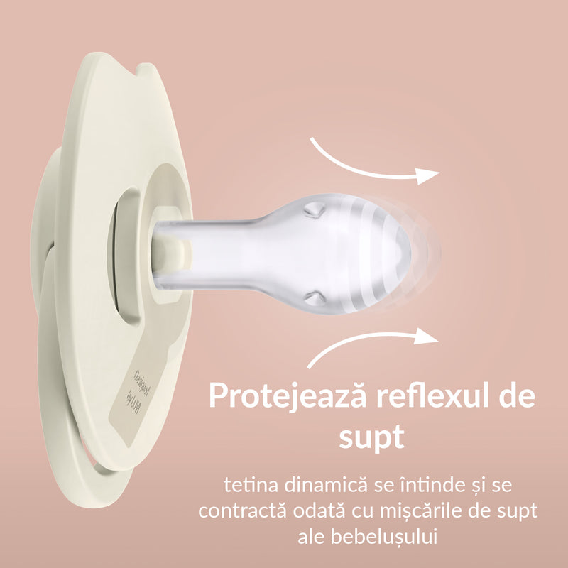 Suzeta silicon Dynamic PRIME Coconut, 0-6M 1 buc - 34/400, LOVI