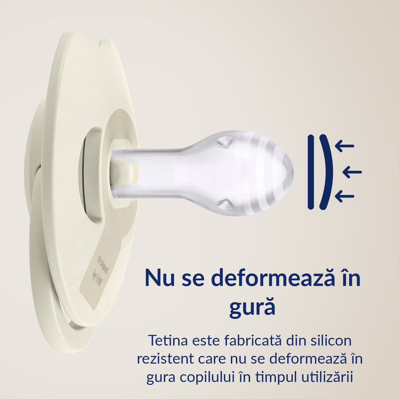 Suzeta silicon Dynamic PRIME Coconut, 0-6M 1 buc - 34/400, LOVI