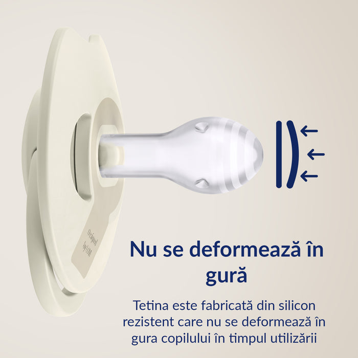 Suzeta silicon Dynamic PRIME Baby Blue/Blue, 6-18M 2 buc - 34/418, LOVI